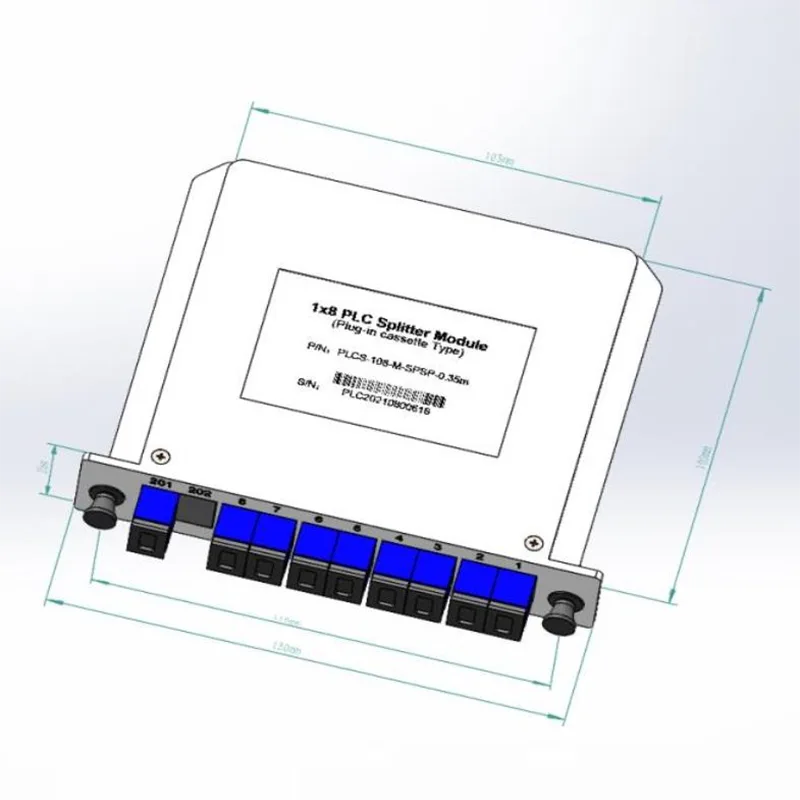 1*4 1*8 PLC Plug-In kaset ayırıcı